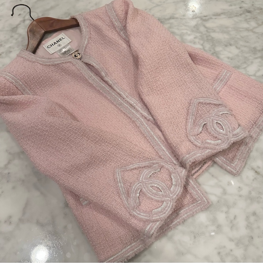 CHANEL Tweed Jacket FR40